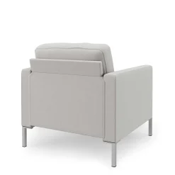 Wohnzimmer Sessel in Creme und Silber - Calaccio