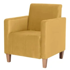 Wohnzimmer Sessel in Gelb und Buche - Salm
