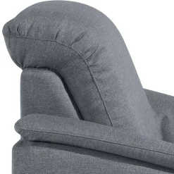 Wohnzimmer Sessel in Jeansblau und Nussbaum - Ilea