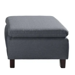 Wohnzimmer Sessel in Jeansblau und Nussbaum - Ilea