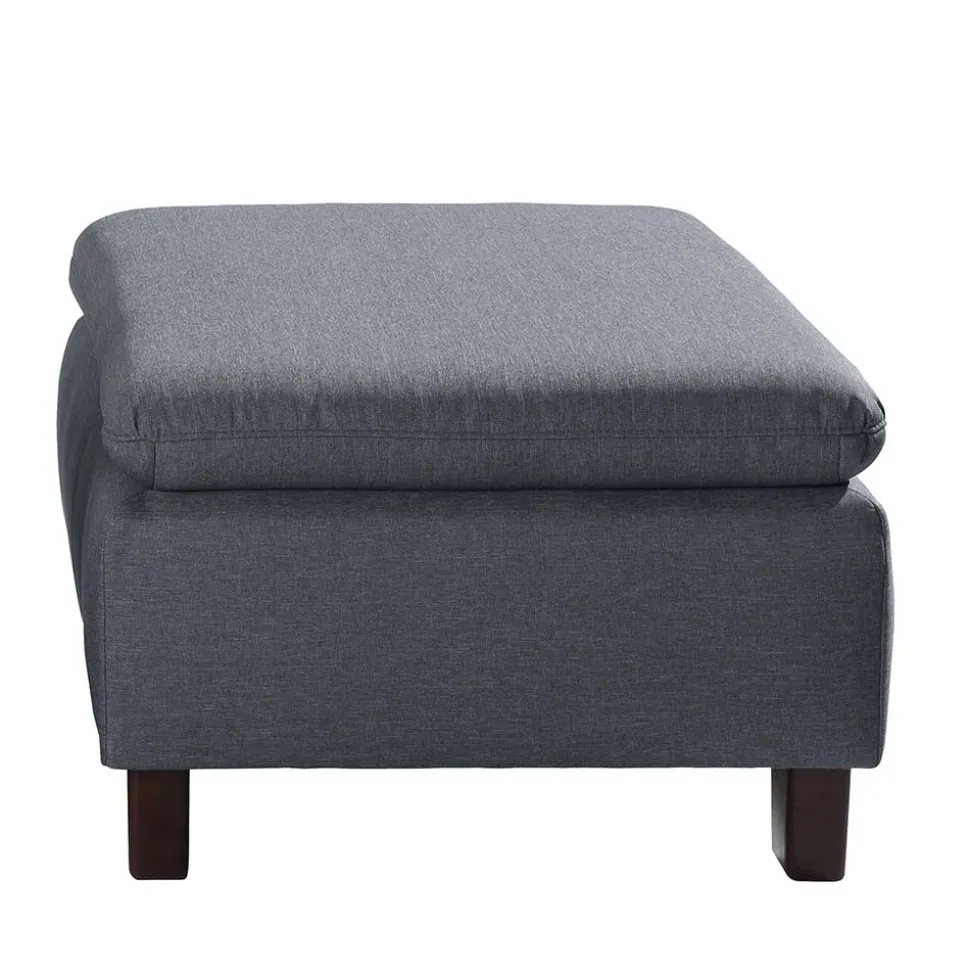 Wohnzimmer Sessel in Jeansblau und Nussbaum - Ilea