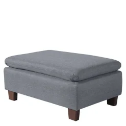 Wohnzimmer Sessel in Jeansblau und Nussbaum - Ilea