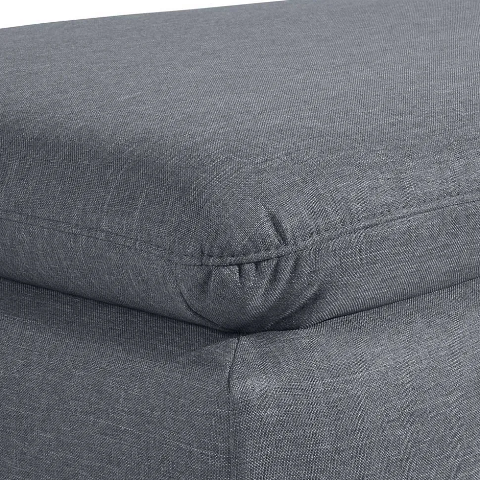 Wohnzimmer Sessel in Jeansblau und Nussbaum - Ilea