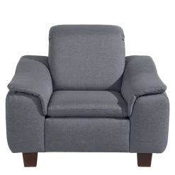 Wohnzimmer Sessel in Jeansblau und Nussbaum - Ilea