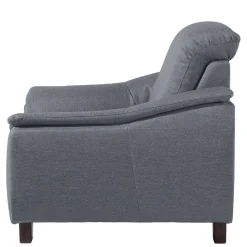 Wohnzimmer Sessel in Jeansblau und Nussbaum - Ilea