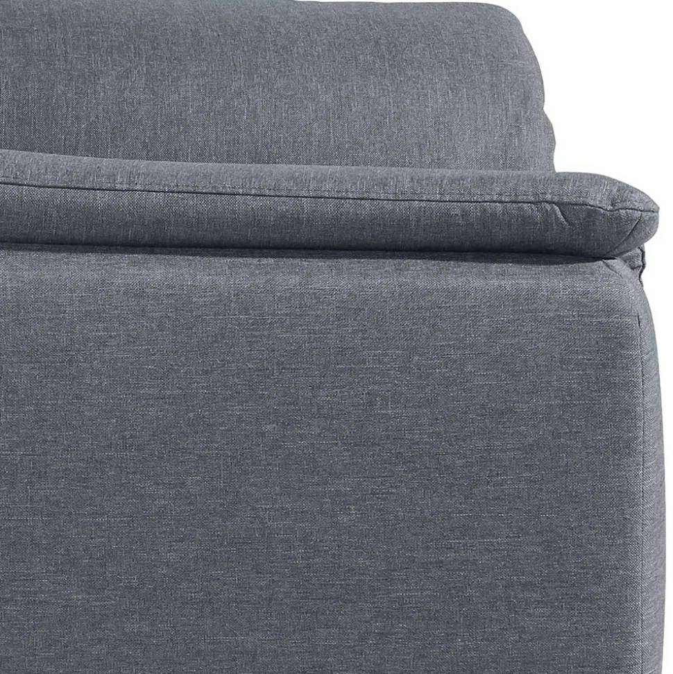 Wohnzimmer Sessel in Jeansblau und Nussbaum - Ilea