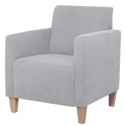 Wohnzimmer Sessel in Silbergrau und Buche - Terasus