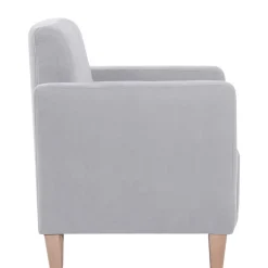 Wohnzimmer Sessel in Silbergrau und Buche - Terasus