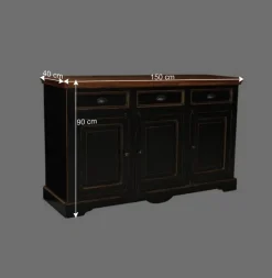 Wohnzimmer Sideboard Sentiments in Schwarz