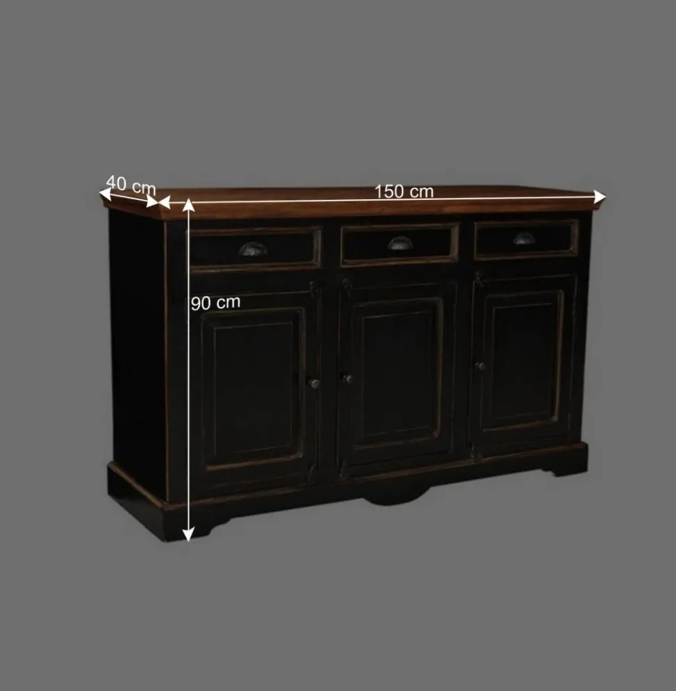 Wohnzimmer Sideboard Sentiments in Schwarz