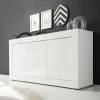 Wohnzimmer Sideboard Sogno in Hochglanz Weiß