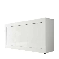 Wohnzimmer Sideboard Sogno in Hochglanz Weiß