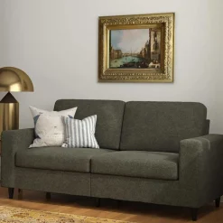 Wohnzimmer Sofa in Grau Stoffbezug - Alicia