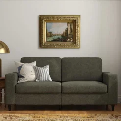 Wohnzimmer Sofa in Grau Stoffbezug - Alicia