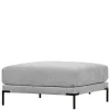Wohnzimmer Stoffhocker in Hellgrau - Horedion