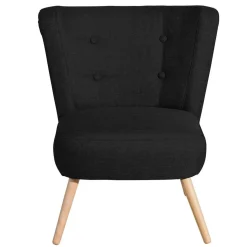 Wohnzimmer Stoffsessel in Schwarz - Adaliz