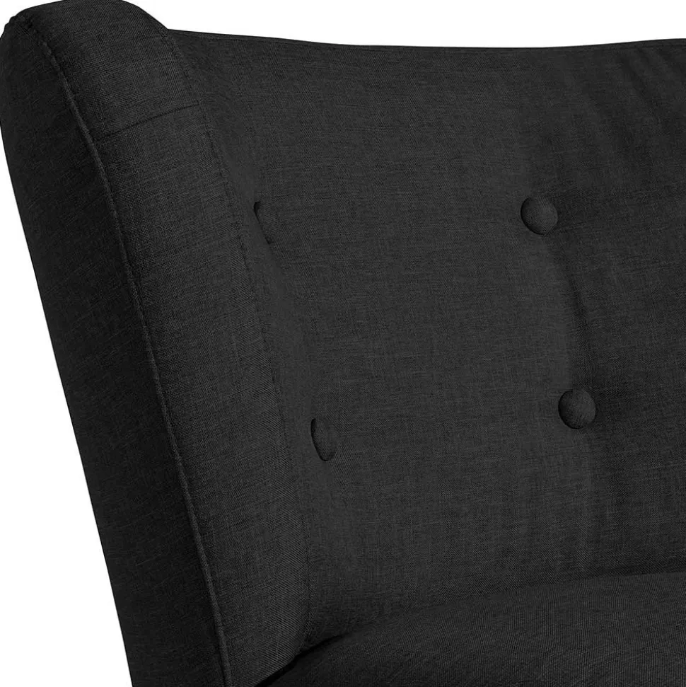 Wohnzimmer Stoffsessel in Schwarz - Adaliz