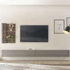 Wohnzimmer TV Anbauwand hängend - Mundo (dreiteilig)