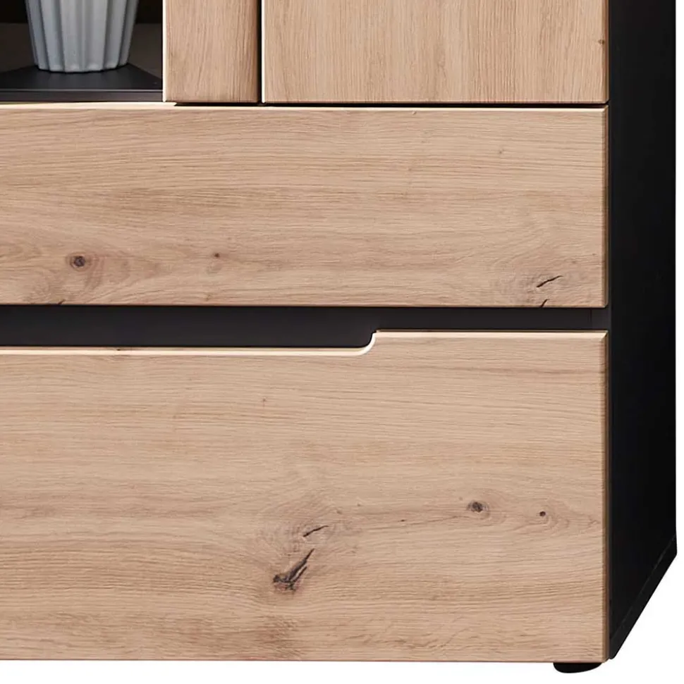 Wohnzimmer TV Anbauwand in Wildeiche - Kuetra (dreiteilig)
