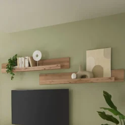 Wohnzimmer TV-Möbel-Set in Eiche - Brocus (vierteilig)