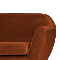 Wohnzimmer Viersitzer Samtsofa in Rost Braun - Apkena
