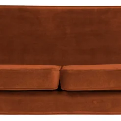 Wohnzimmer Viersitzer Samtsofa in Rost Braun - Apkena