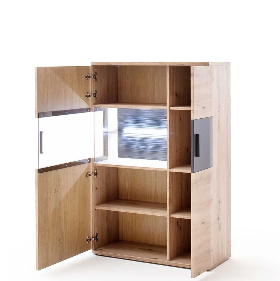 Wohnzimmer Vitrine Highboard zweifarbig - Vecenda
