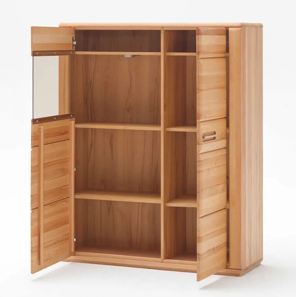 Wohnzimmer Vitrinenschrank Athias aus Kernbuche