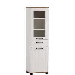 Wohnzimmer Vitrinenschrank in Weiß - Cabinda