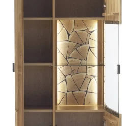 Wohnzimmer Vitrinenschrank in Wildeiche - Dagmy
