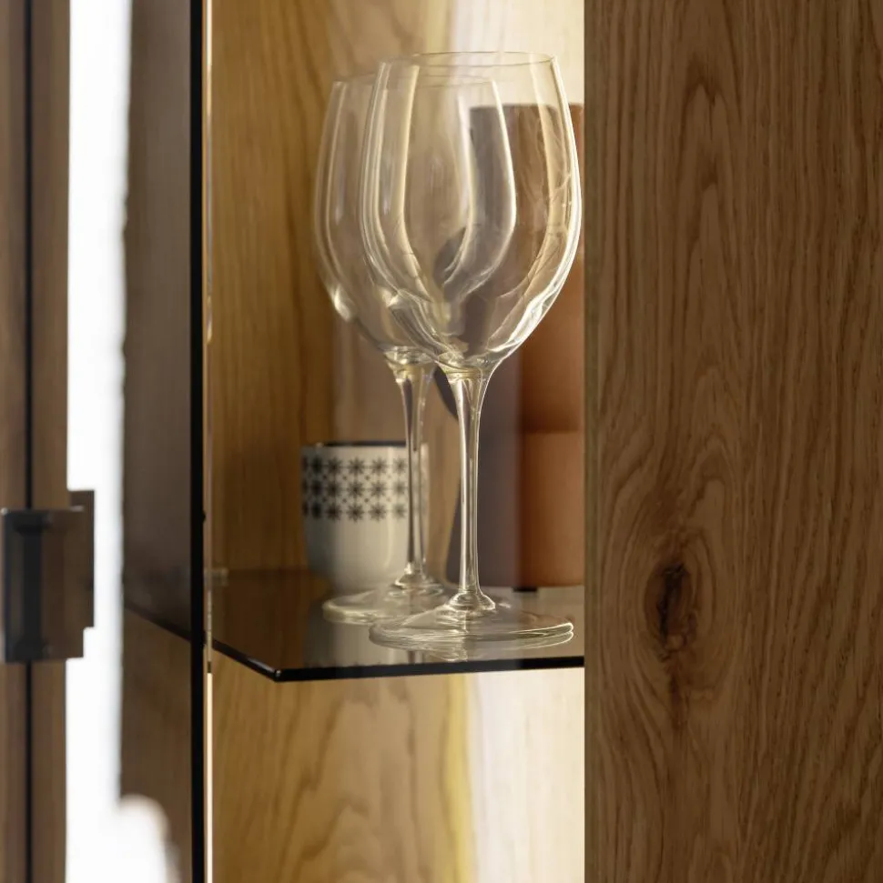Wohnzimmer Vitrinenschrank in Wildeiche - Dagmy