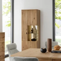 Wohnzimmer Vitrinenschrank in Wildeiche - Dagmy