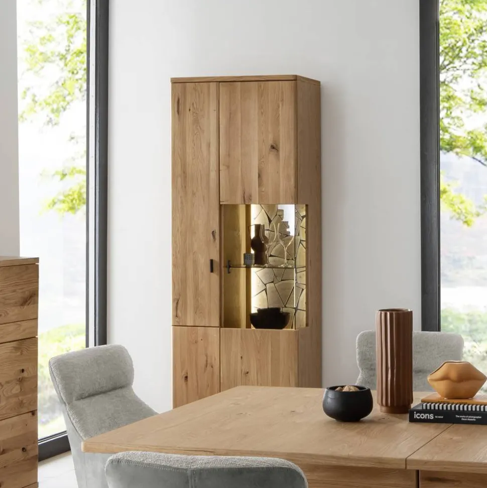 Wohnzimmer Vitrinenschrank in Wildeiche - Dagmy