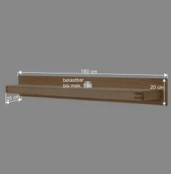 Wohnzimmer Wandboard 180 cm breit - Crupean