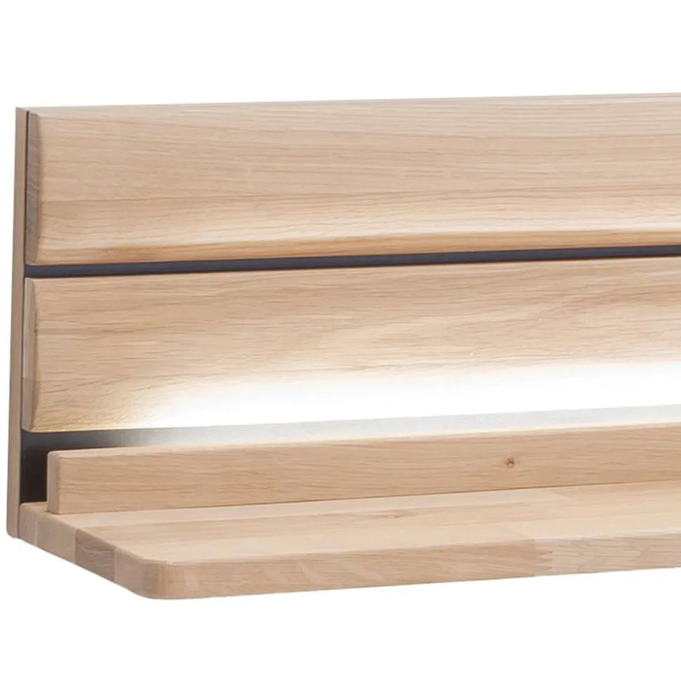 Wohnzimmer Wandboard aus hellem Massivholz - Azzurian