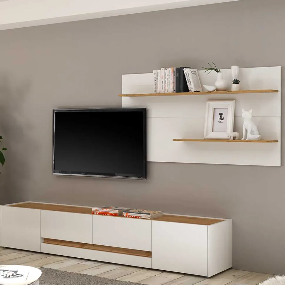Wohnzimmer Wandregal & TV Board - Nonessia (zweiteilig)