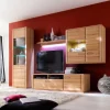 Wohnzimmer Wohnwand Athias aus Kernbuche (vierteilig)