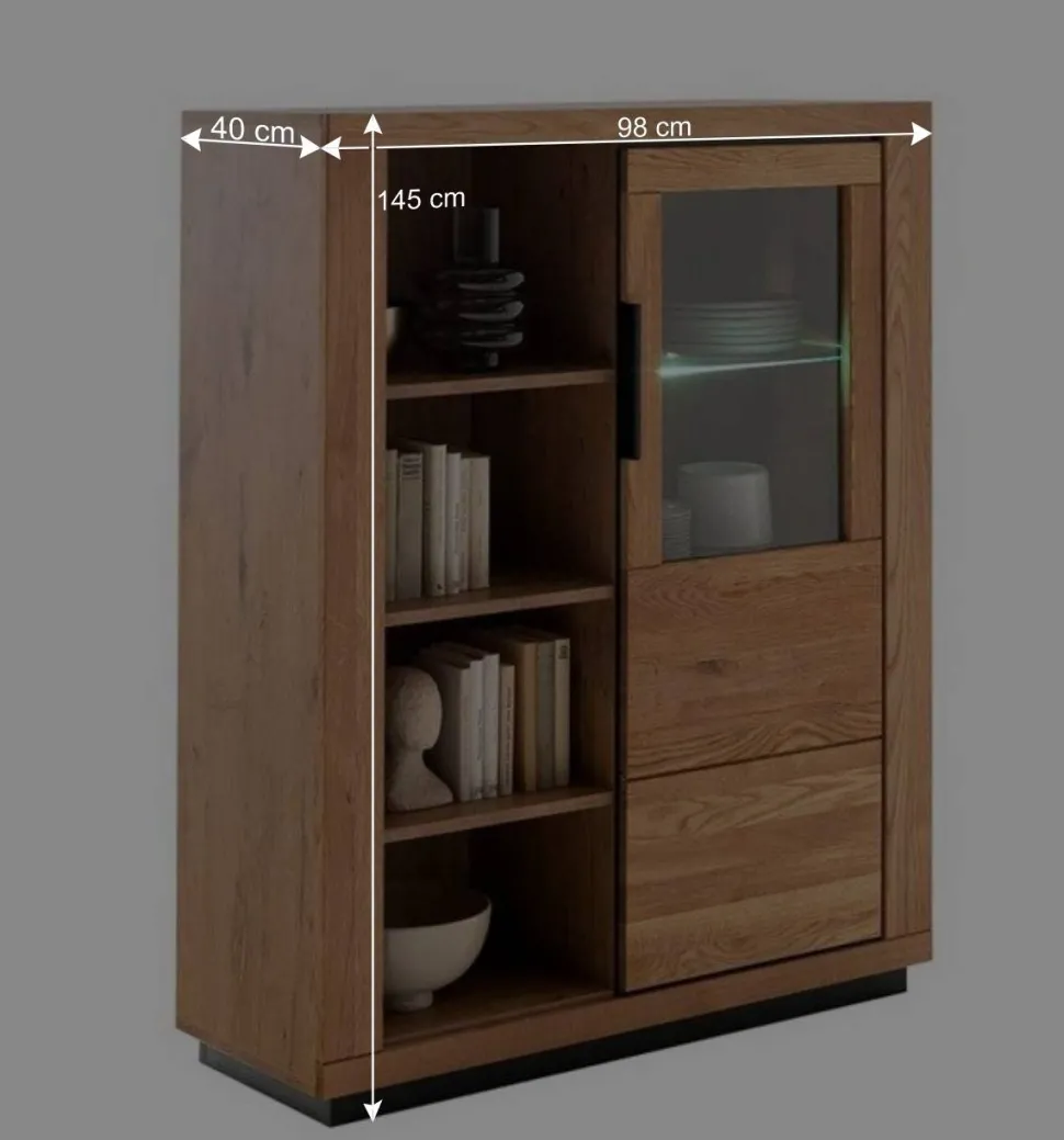 Wohnzimmer Wohnwand teilmassiv - Vlacoma (vierteilig)