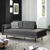 Wohnzimmercouch in Anthrazit Samtvelours - Ronin