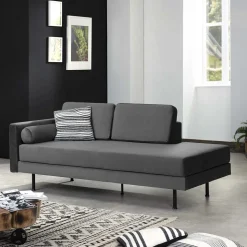 Wohnzimmercouch in Anthrazit Samtvelours - Ronin