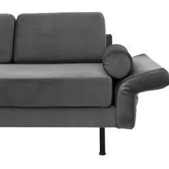 Wohnzimmercouch in Anthrazit Samtvelours - Ronin
