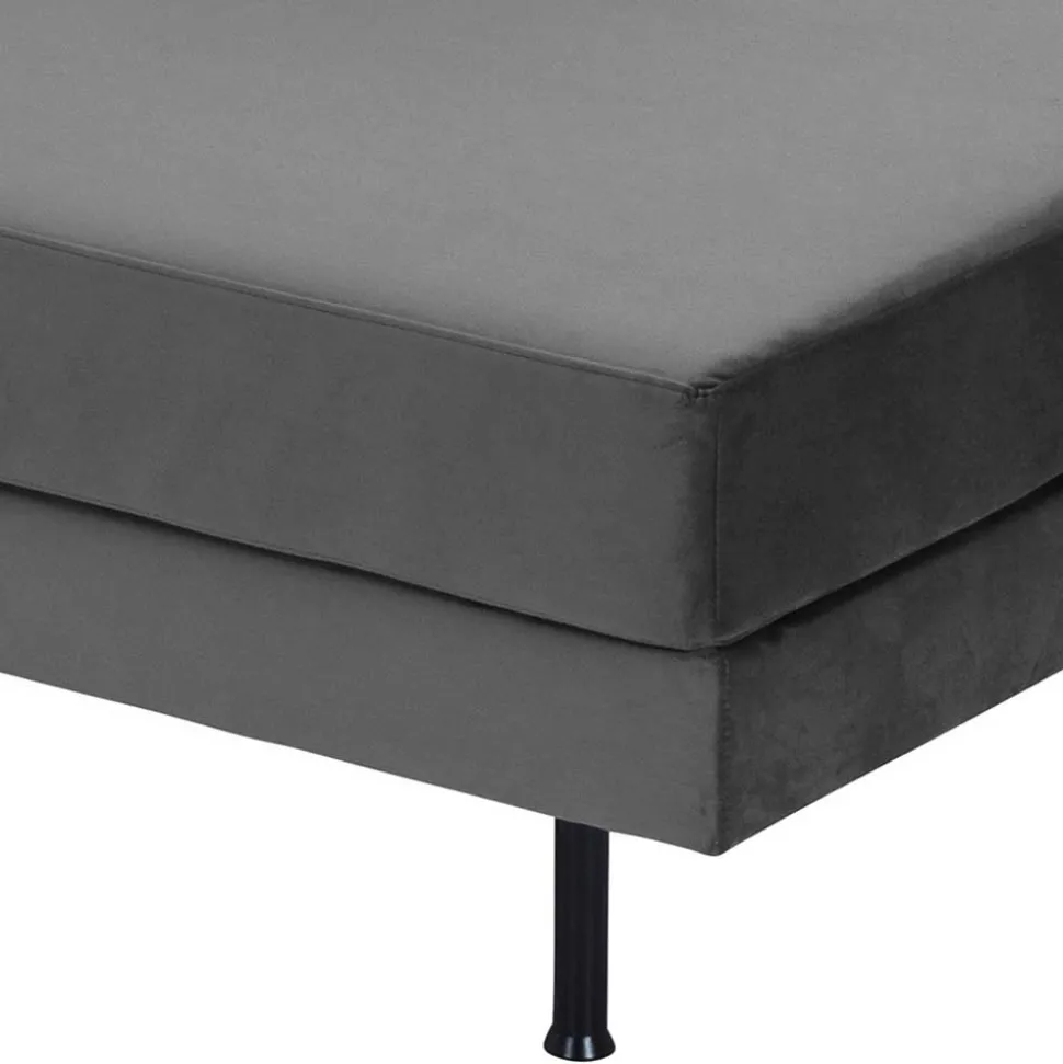 Wohnzimmercouch in Anthrazit Samtvelours - Ronin