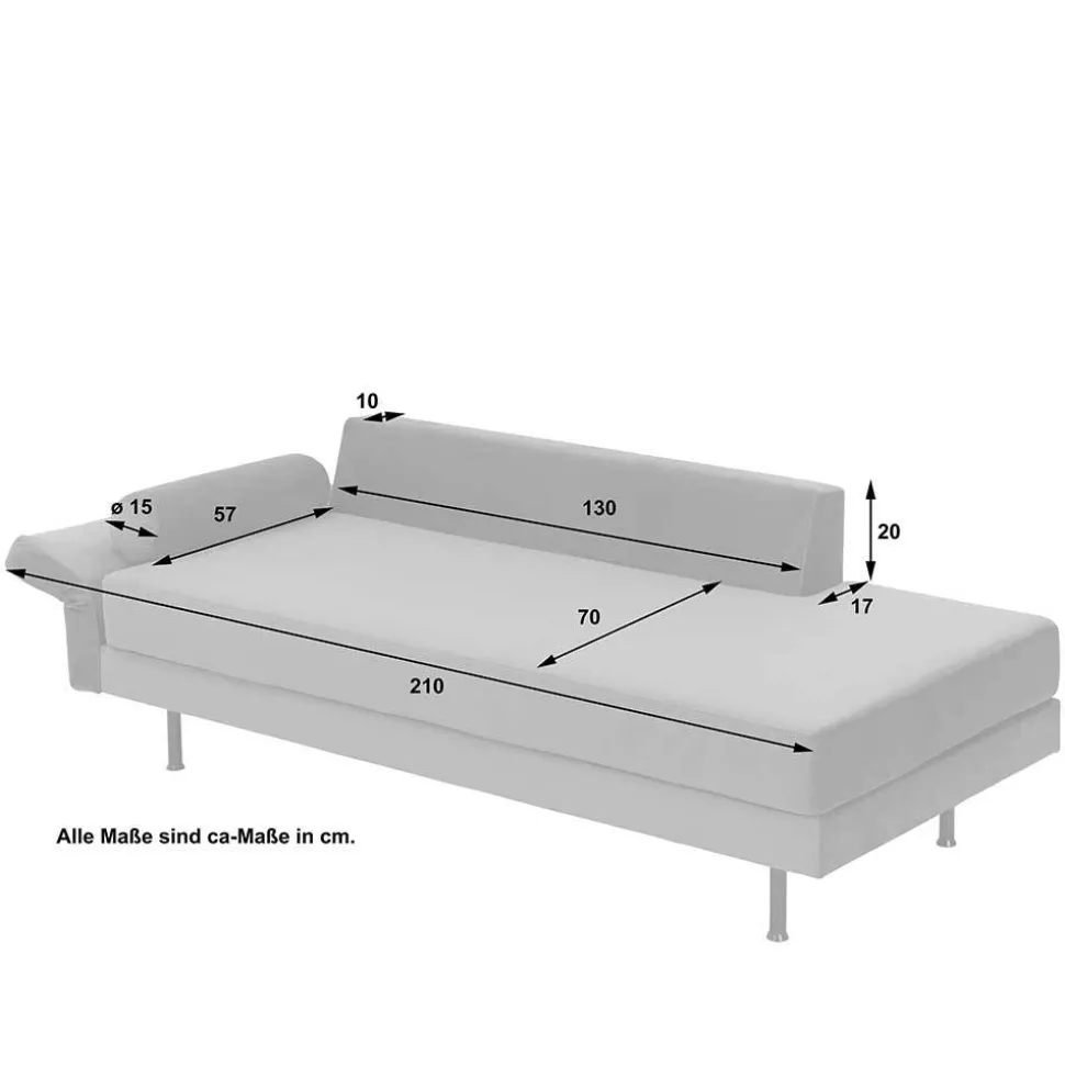 Wohnzimmercouch in Anthrazit Samtvelours - Ronin