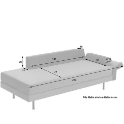 Wohnzimmercouch in Anthrazit Samtvelours - Ronin