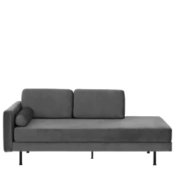 Wohnzimmercouch in Anthrazit Samtvelours - Ronin