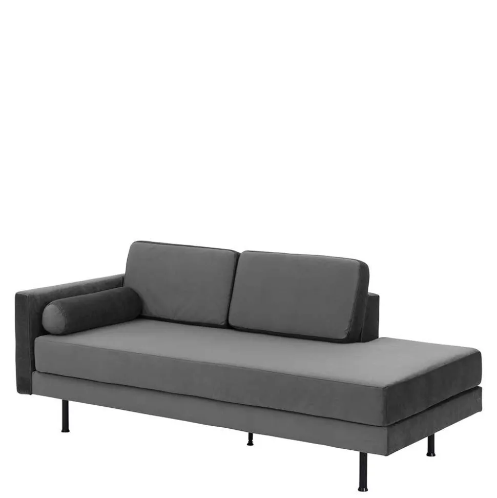 Wohnzimmercouch in Anthrazit Samtvelours - Ronin