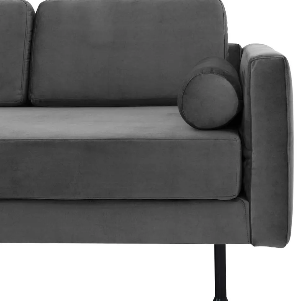 Wohnzimmercouch in Anthrazit Samtvelours - Ronin