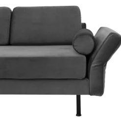 Wohnzimmercouch in Anthrazit Samtvelours - Ronin