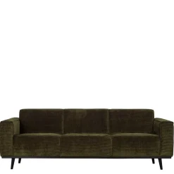 Wohnzimmercouch in Dunkelgrün Cord - Enkolu