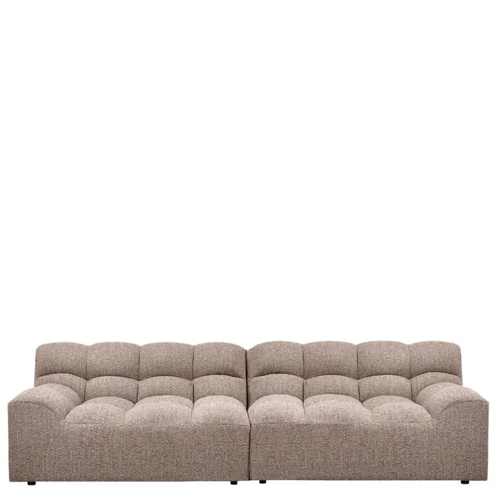Wohnzimmercouch in Hellbraun Melange - Davio